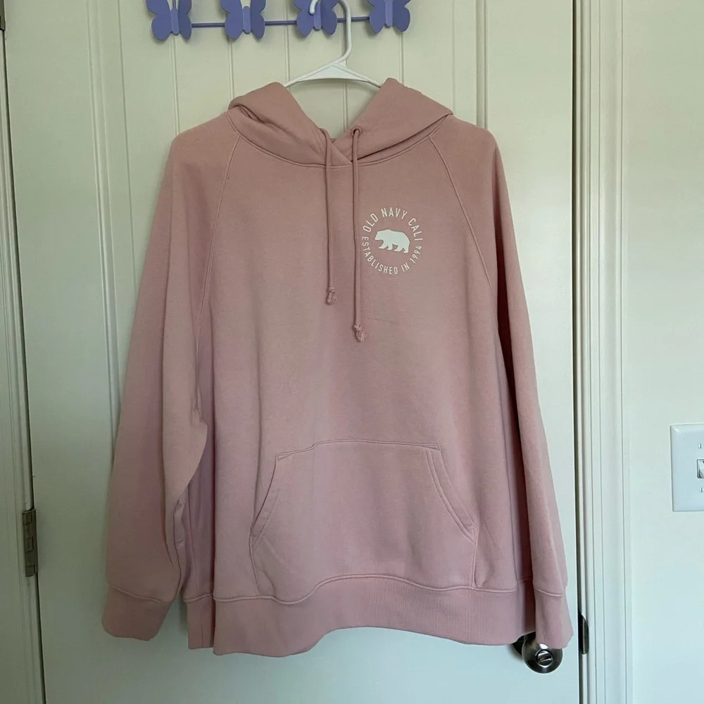 NWOT | Old‎ Navy women’s pale pink fleece lined hoodie — large